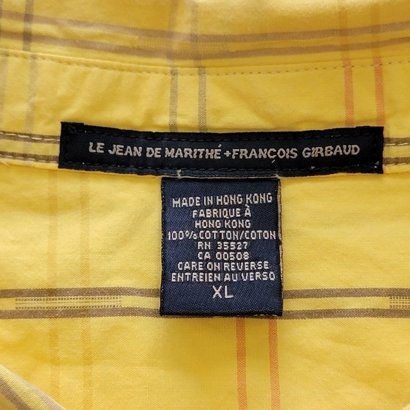 LE JEAN DE MARITHE + FRANCOIS GIRBAUD MEN'S BUTTON DOWN SHIRT - Picture 8 of 9